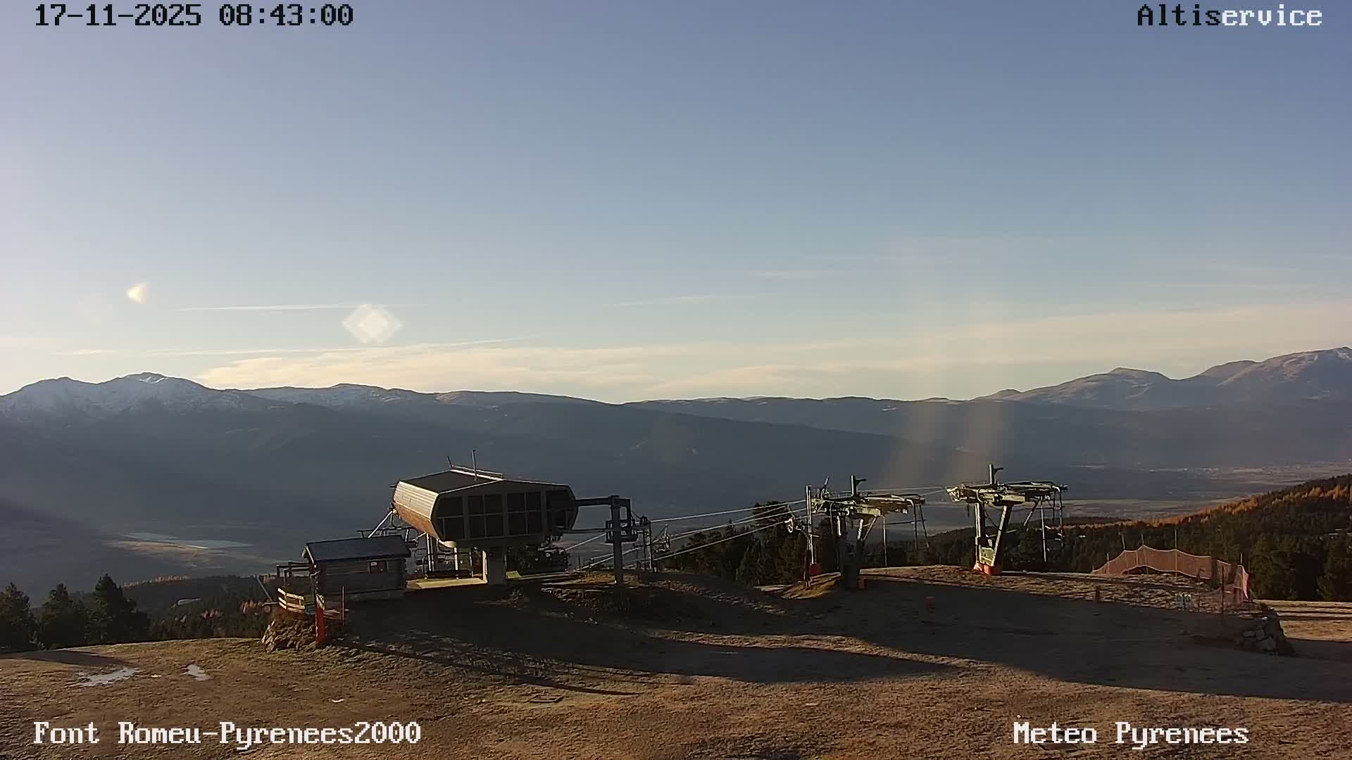 Font-Romeu Ski Slopes & Pyrenees Summits Panaromic 360 Live Cam - Prades, Pyrenees-Orientales, Occitanie, France