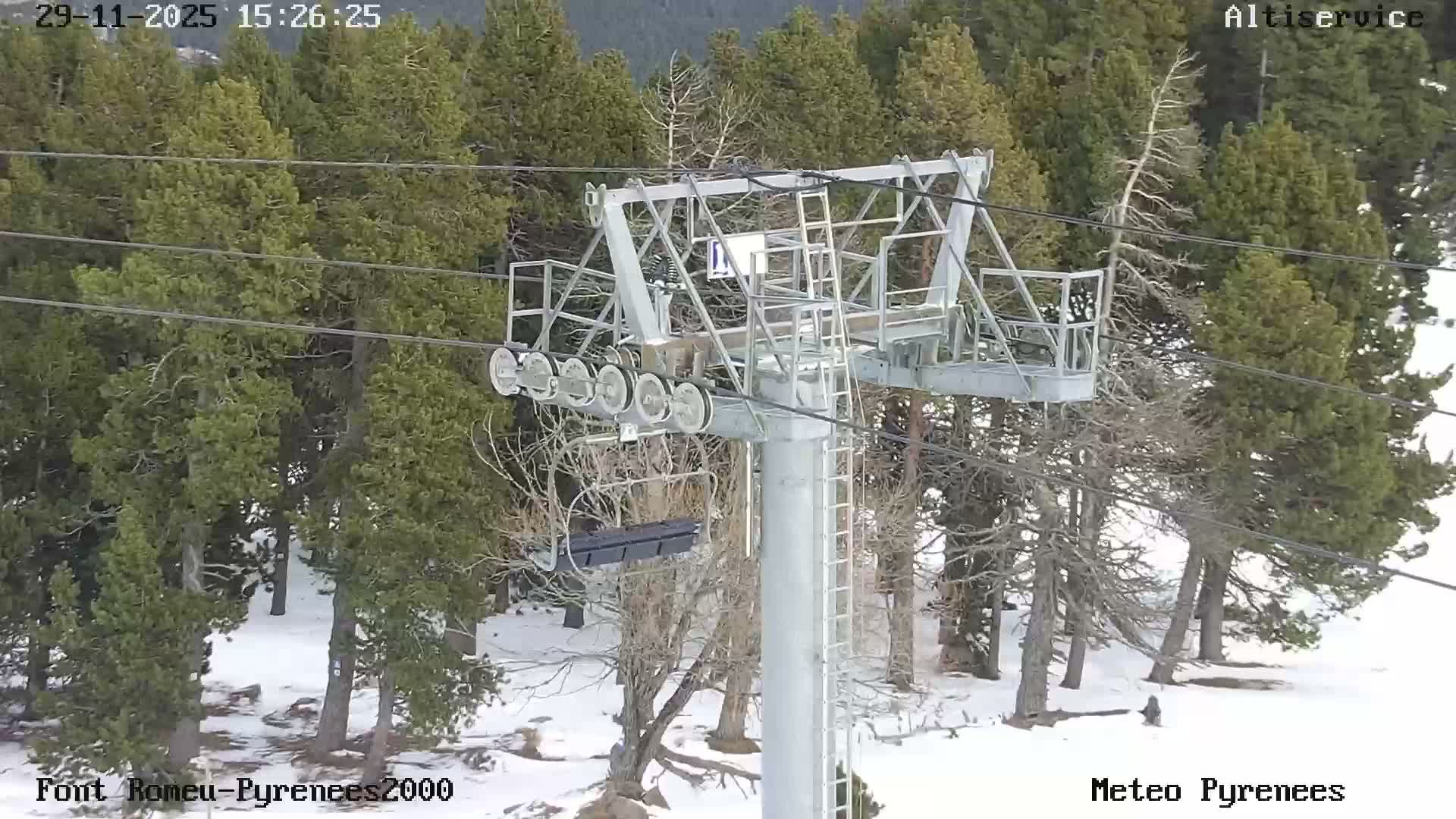 Font-Romeu Ski Slopes & Pyrenees Summits Panaromic 360 Live Cam - Prades, Pyrenees-Orientales, Occitanie, France