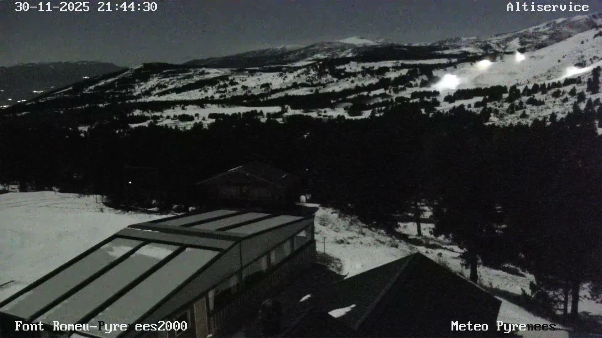 Font-Romeu Ski Slopes & Pyrenees Summits Panaromic 360 Live Cam - Prades, Pyrenees-Orientales, Occitanie, France