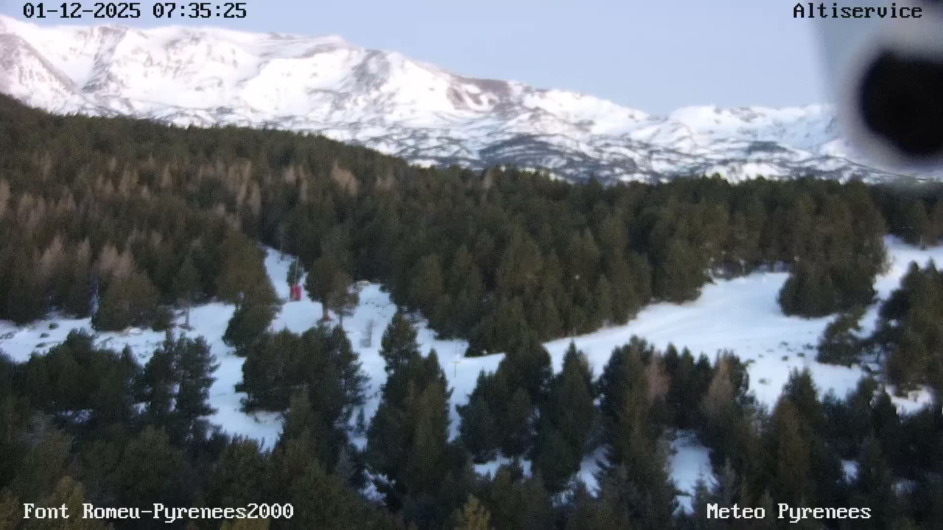 Font-Romeu Ski Slopes & Pyrenees Summits Panaromic 360 Live Cam - Prades, Pyrenees-Orientales, Occitanie, France
