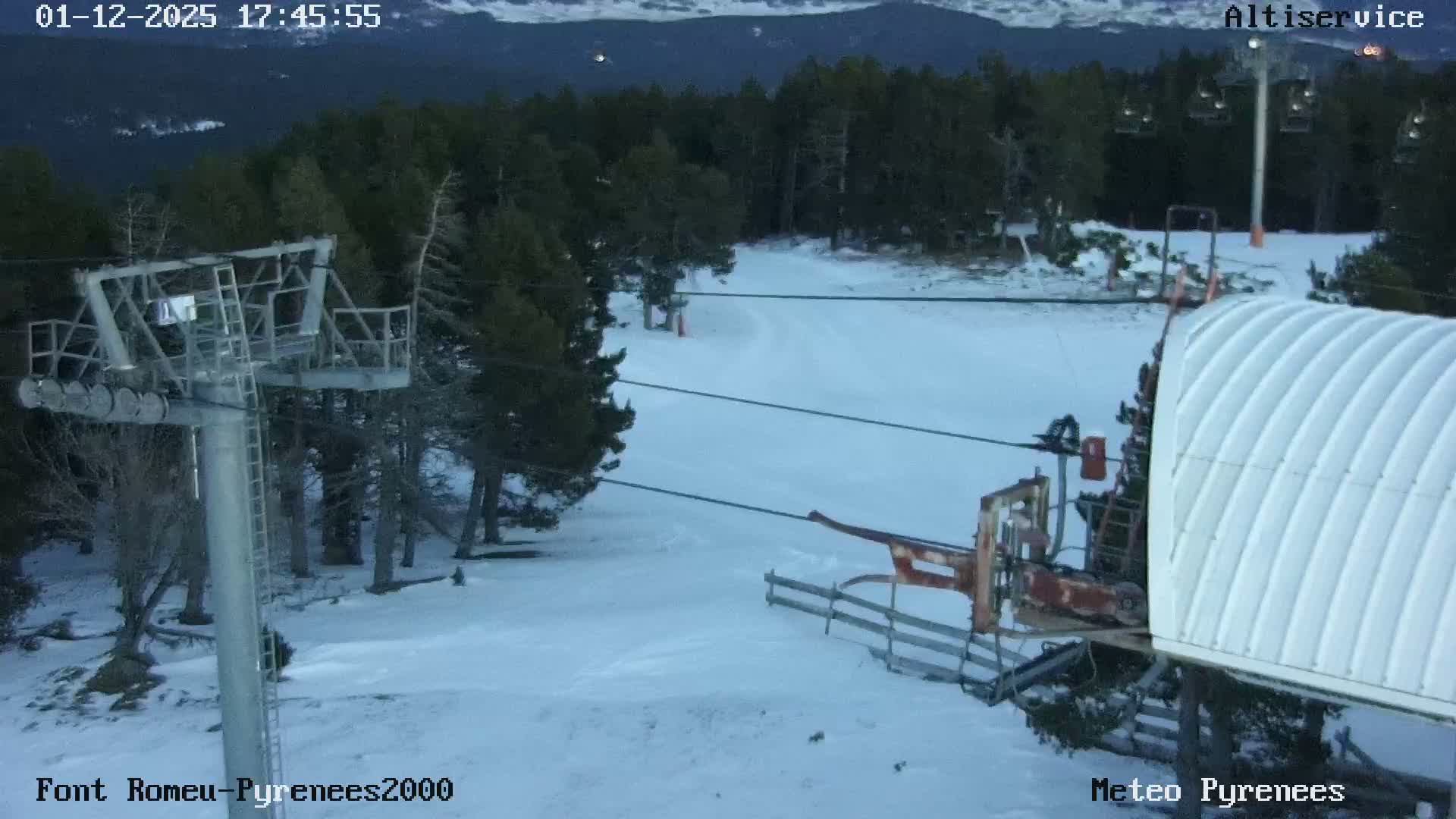Font-Romeu Ski Slopes & Pyrenees Summits Panaromic 360 Live Cam - Prades, Pyrenees-Orientales, Occitanie, France