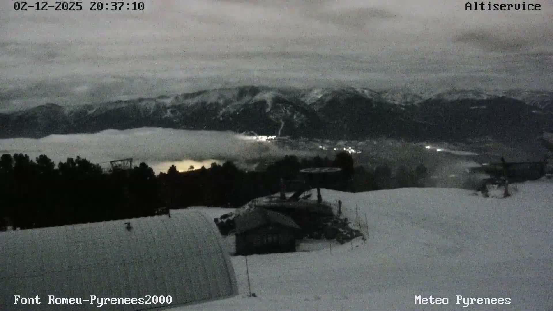 Font-Romeu Ski Slopes & Pyrenees Summits Panaromic 360 Live Cam - Prades, Pyrenees-Orientales, Occitanie, France