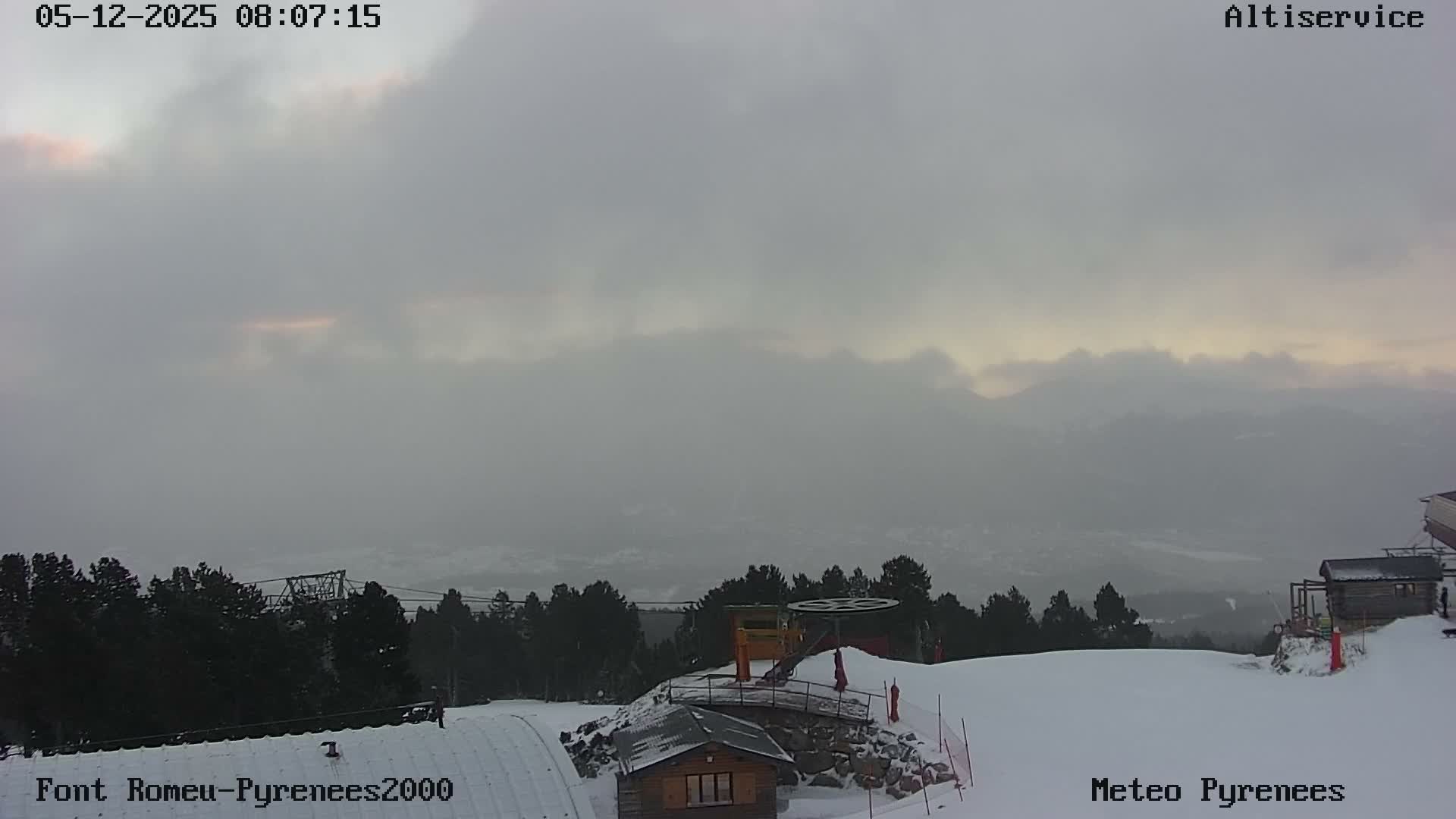 Font-Romeu Ski Slopes & Pyrenees Summits Panaromic 360 Live Cam - Prades, Pyrenees-Orientales, Occitanie, France