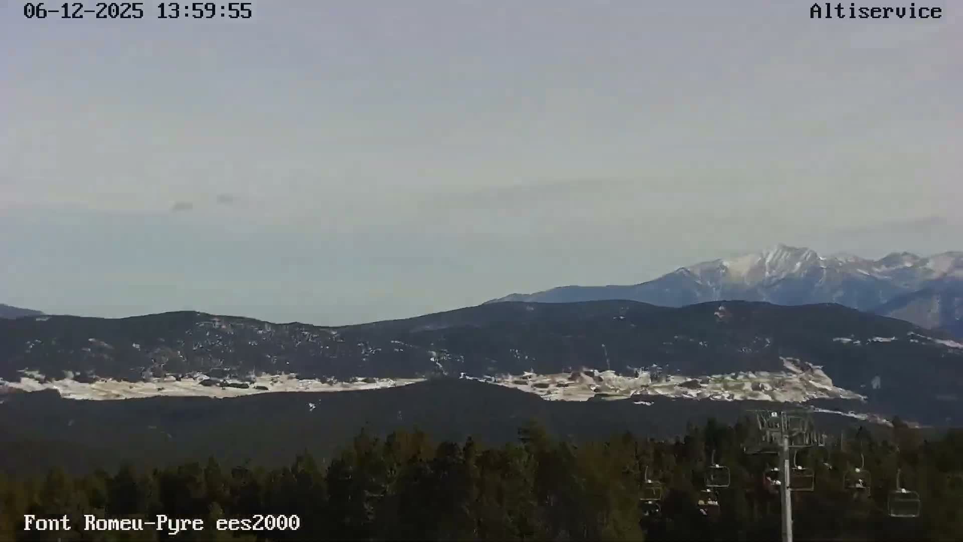 Font-Romeu Ski Slopes & Pyrenees Summits Panaromic 360 Live Cam - Prades, Pyrenees-Orientales, Occitanie, France