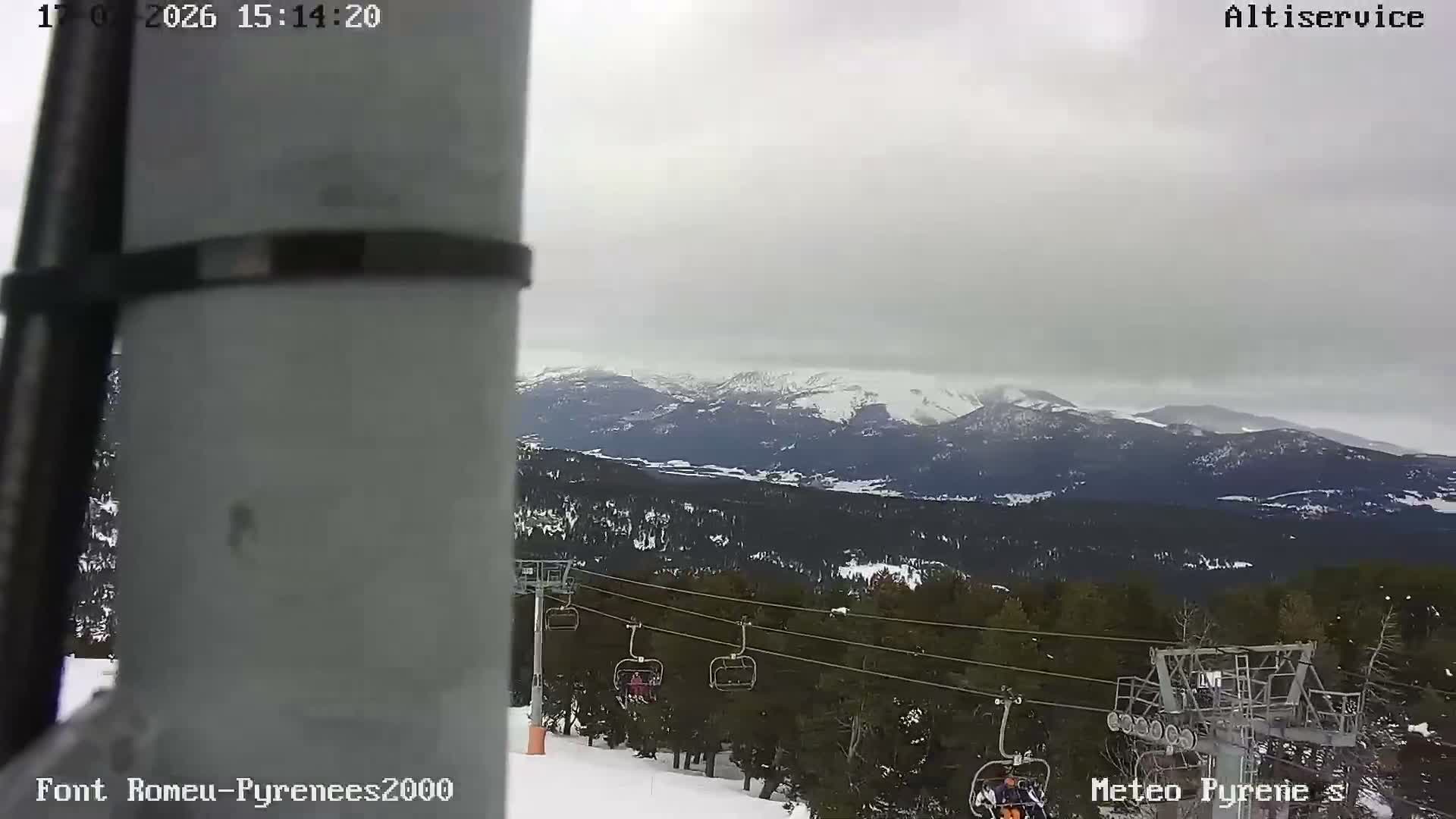 Font-Romeu Ski Slopes & Pyrenees Summits Panaromic 360 Live Cam - Prades, Pyrenees-Orientales, Occitanie, France