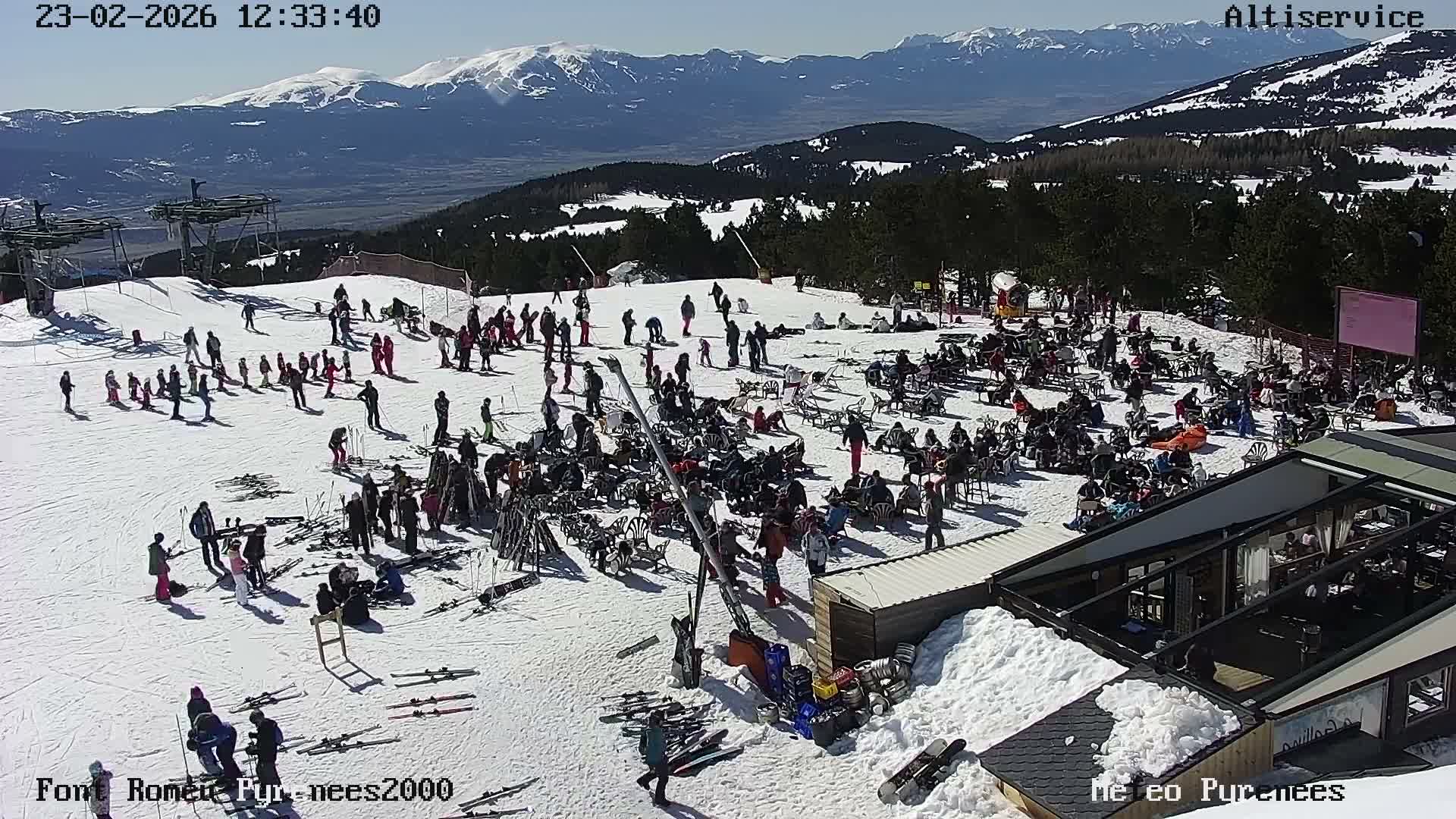 Font-Romeu Ski Slopes & Pyrenees Summits Panaromic 360 Live Cam - Prades, Pyrenees-Orientales, Occitanie, France