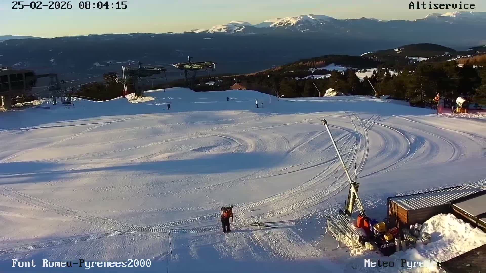Font-Romeu Ski Slopes & Pyrenees Summits Panaromic 360 Live Cam - Prades, Pyrenees-Orientales, Occitanie, France