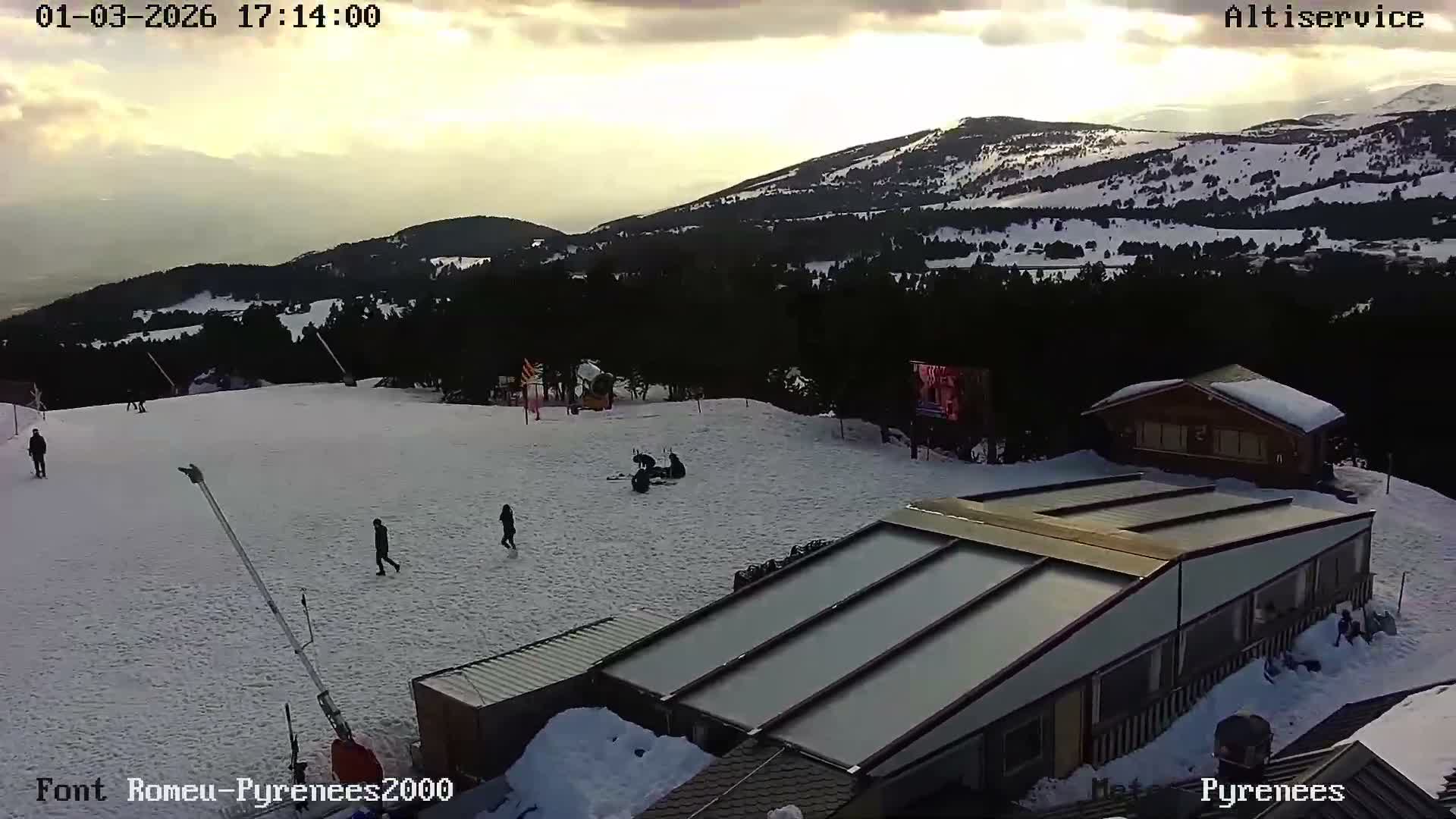 Font-Romeu Ski Slopes & Pyrenees Summits Panaromic 360 Live Cam - Prades, Pyrenees-Orientales, Occitanie, France