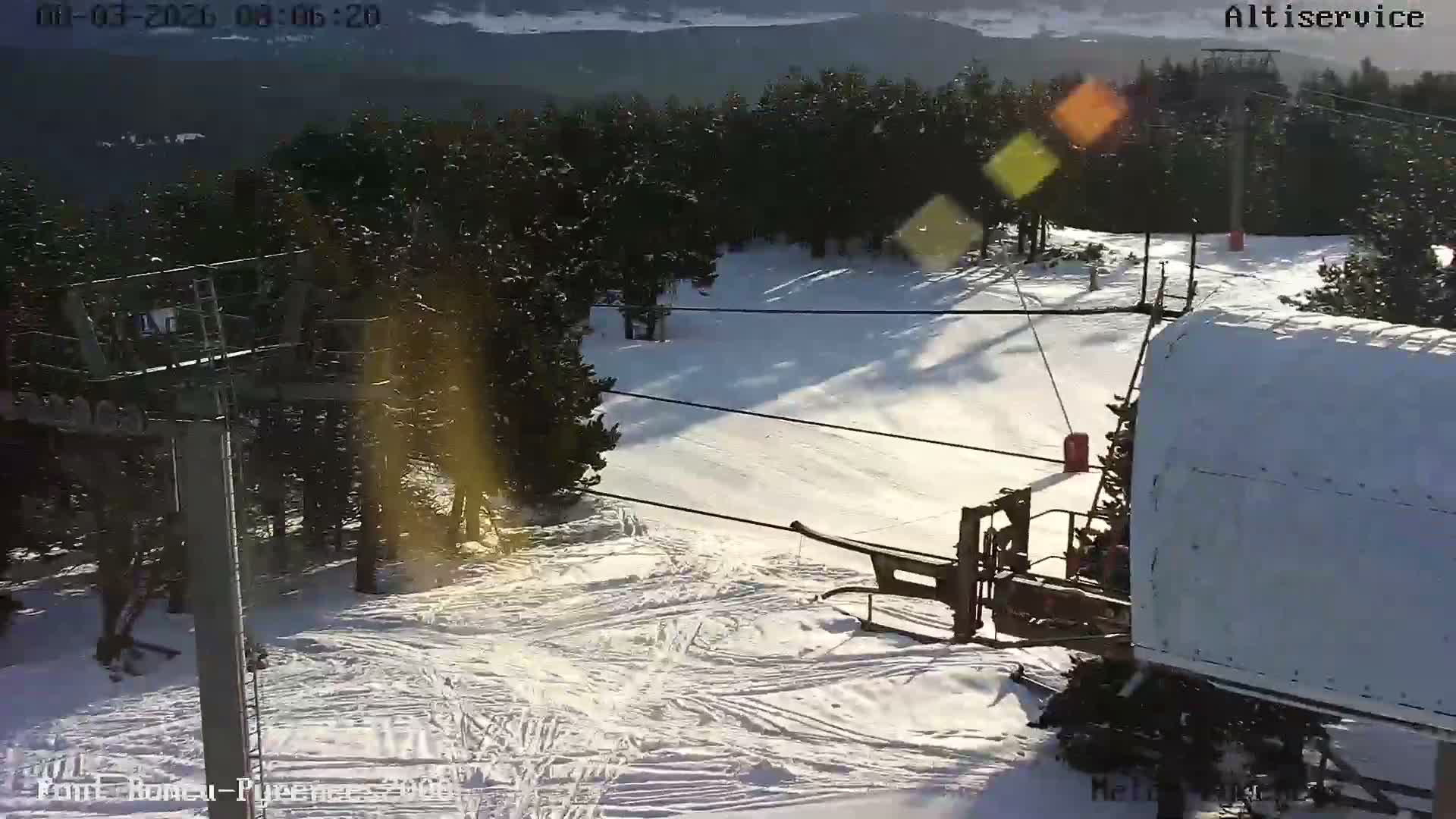 Font-Romeu Ski Slopes & Pyrenees Summits Panaromic 360 Live Cam - Prades, Pyrenees-Orientales, Occitanie, France
