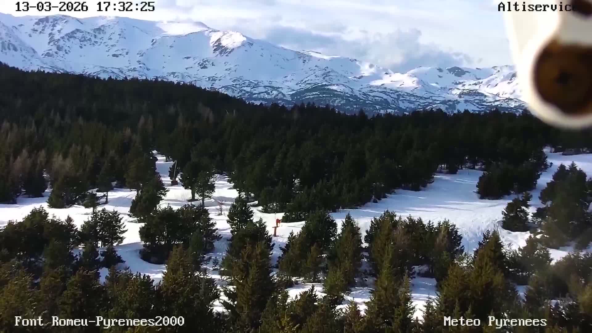 Font-Romeu Ski Slopes & Pyrenees Summits Panaromic 360 Live Cam - Prades, Pyrenees-Orientales, Occitanie, France