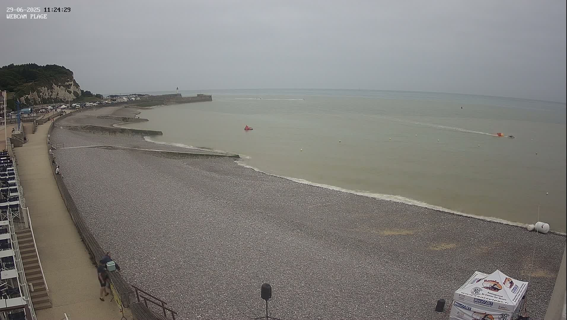 Plage de Saint-Valery-en-Caux  Beach Live Cam - Dieppe, Seine-Maritime, Normandie, France