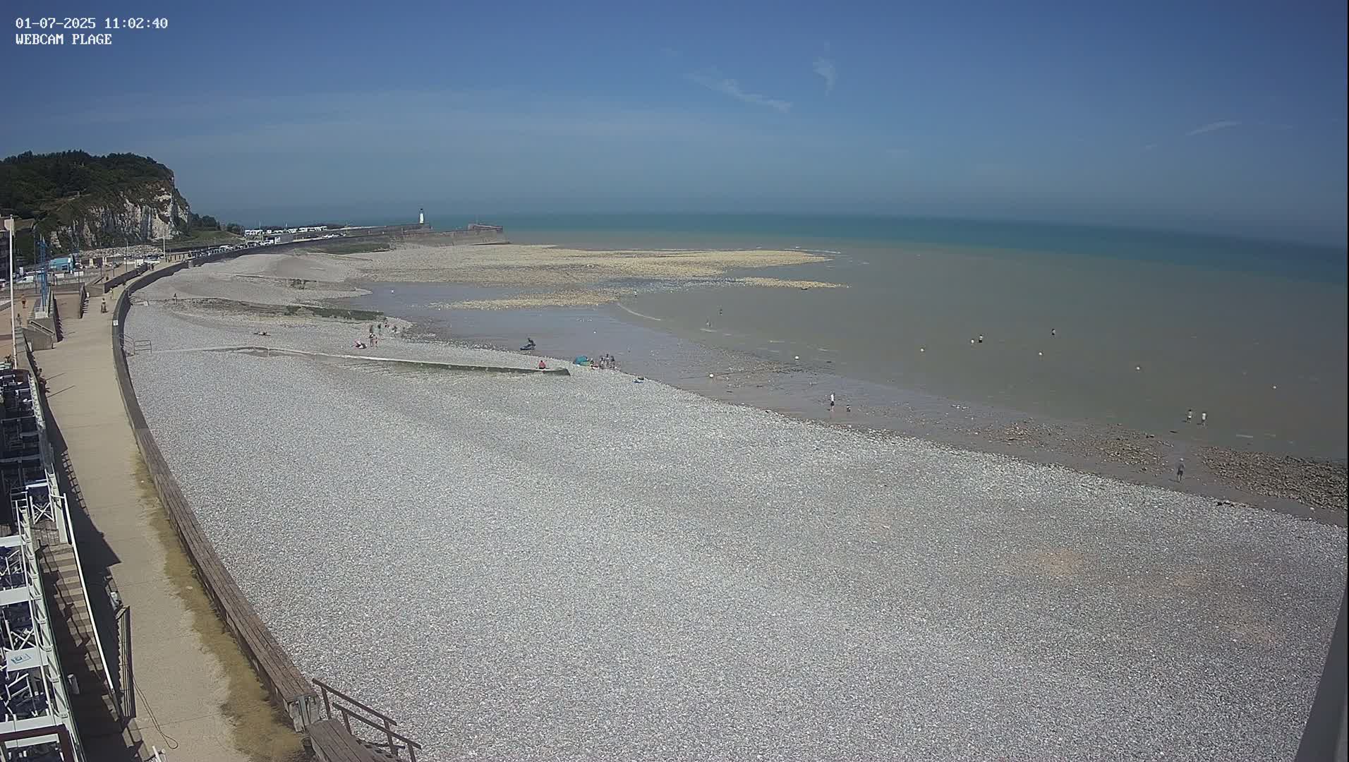Plage de Saint-Valery-en-Caux  Beach Live Cam - Dieppe, Seine-Maritime, Normandie, France