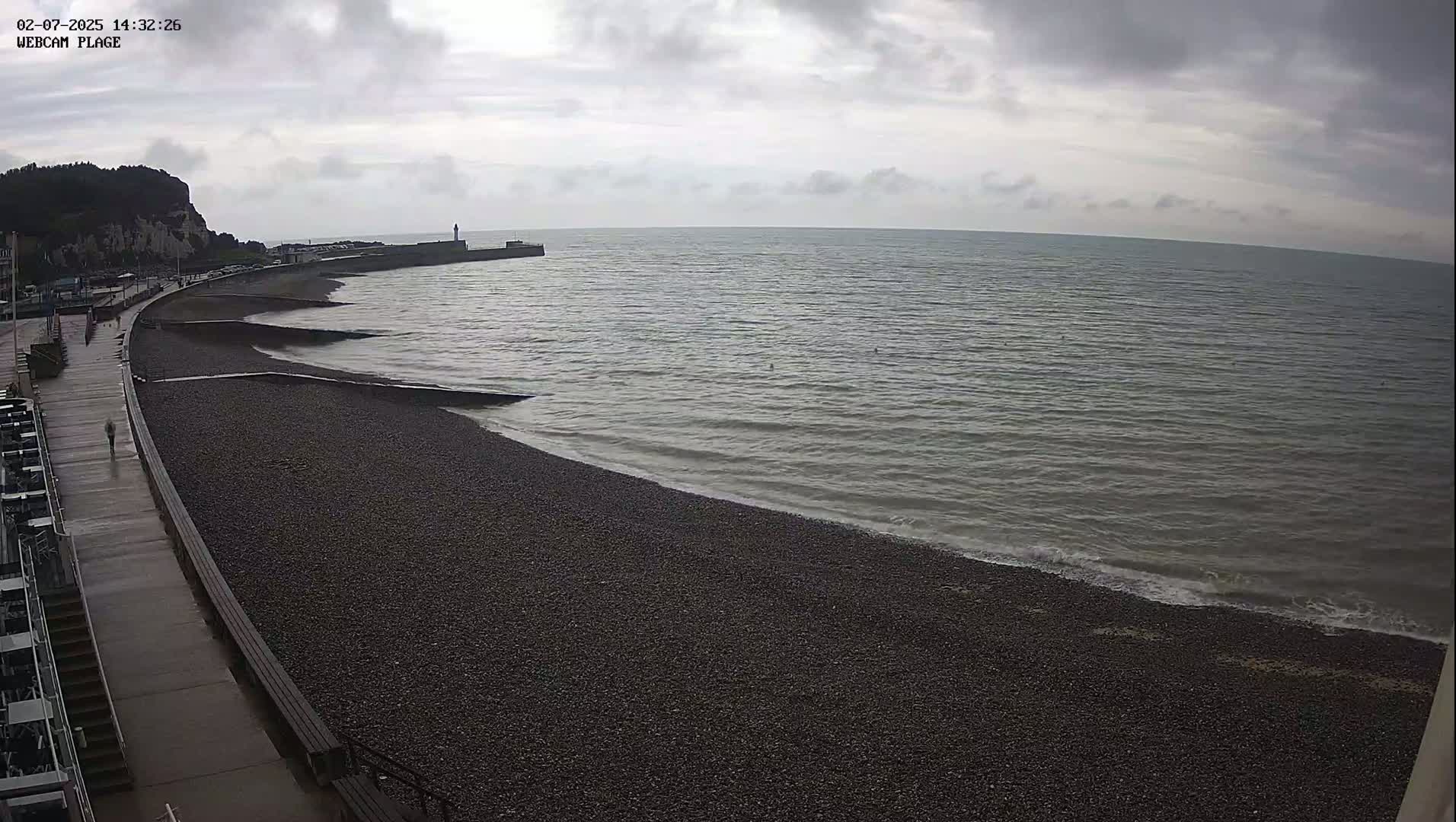 Plage de Saint-Valery-en-Caux  Beach Live Cam - Dieppe, Seine-Maritime, Normandie, France