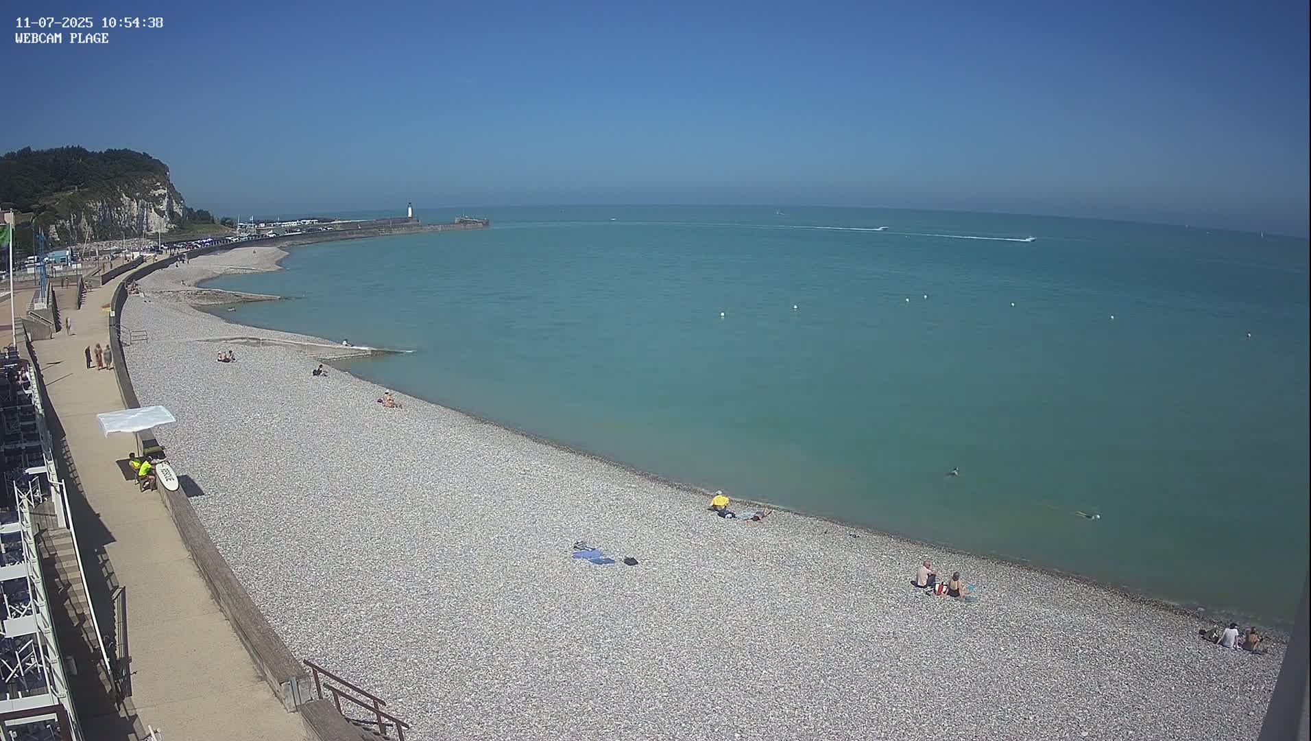 Plage de Saint-Valery-en-Caux  Beach Live Cam - Dieppe, Seine-Maritime, Normandie, France