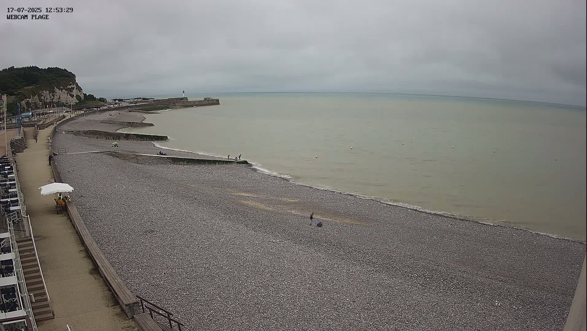 Plage de Saint-Valery-en-Caux  Beach Live Cam - Dieppe, Seine-Maritime, Normandie, France