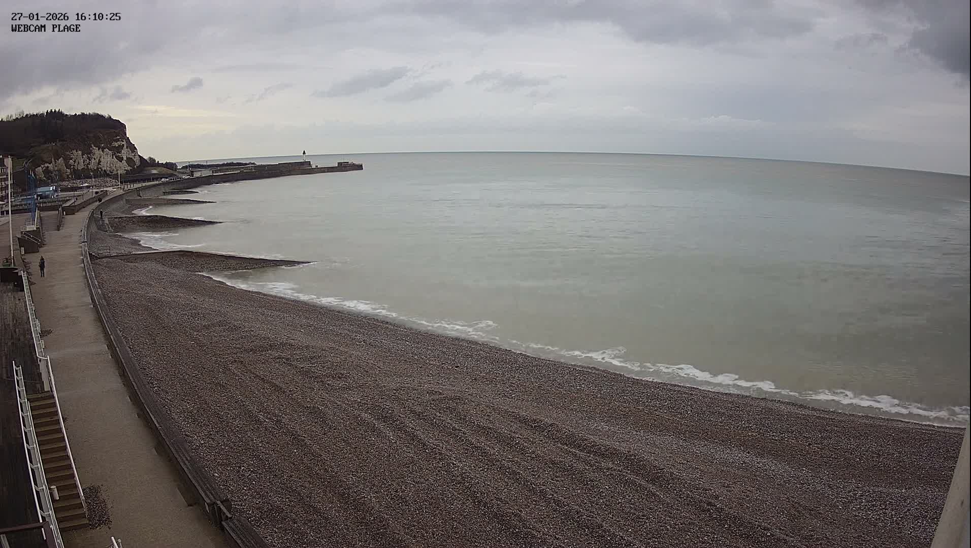 Plage de Saint-Valery-en-Caux  Beach Live Cam - Dieppe, Seine-Maritime, Normandie, France