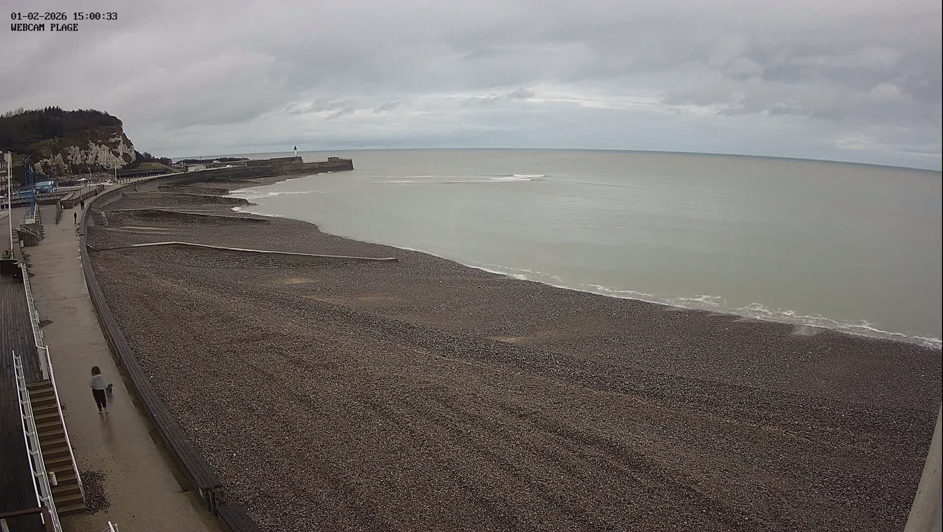 Plage de Saint-Valery-en-Caux  Beach Live Cam - Dieppe, Seine-Maritime, Normandie, France