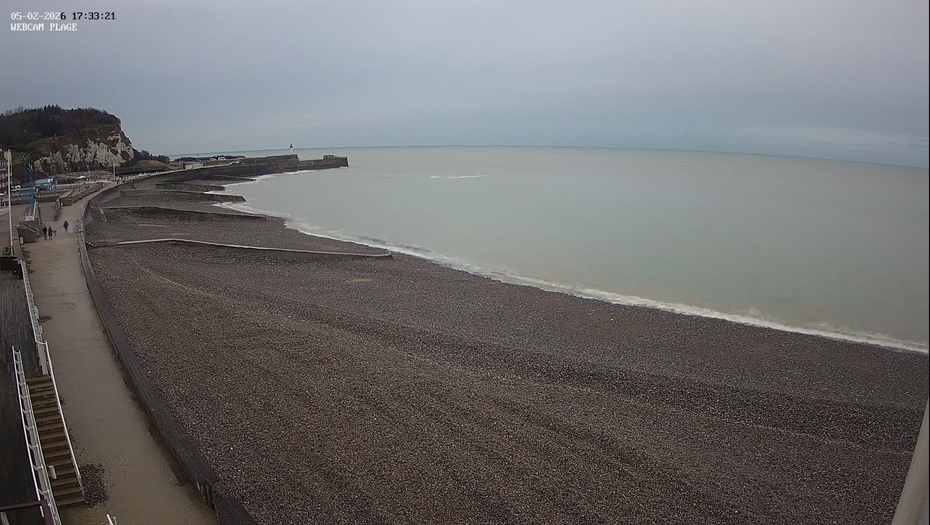 Plage de Saint-Valery-en-Caux  Beach Live Cam - Dieppe, Seine-Maritime, Normandie, France