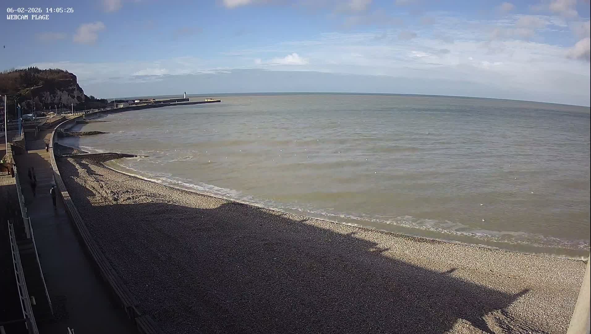 Plage de Saint-Valery-en-Caux  Beach Live Cam - Dieppe, Seine-Maritime, Normandie, France