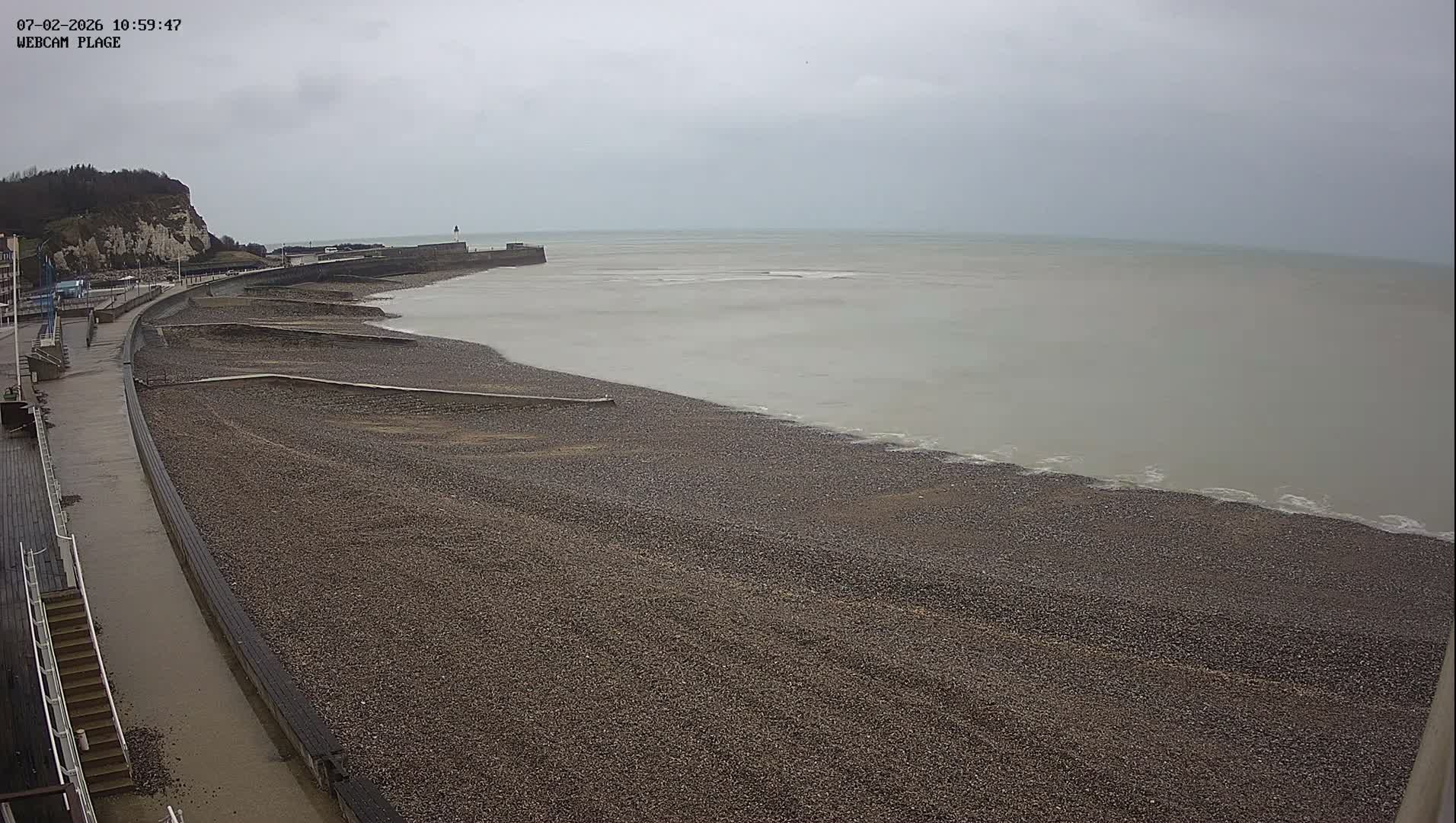 Plage de Saint-Valery-en-Caux  Beach Live Cam - Dieppe, Seine-Maritime, Normandie, France