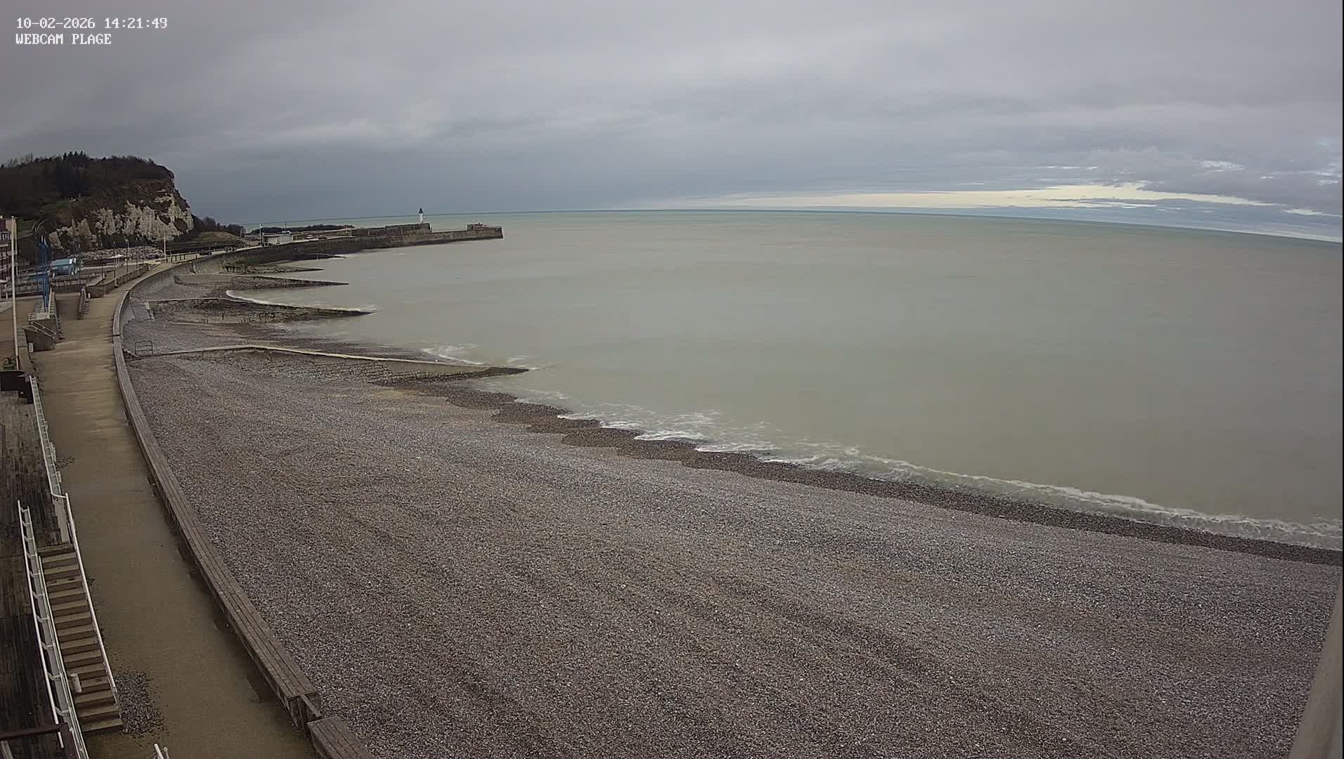 Plage de Saint-Valery-en-Caux  Beach Live Cam - Dieppe, Seine-Maritime, Normandie, France
