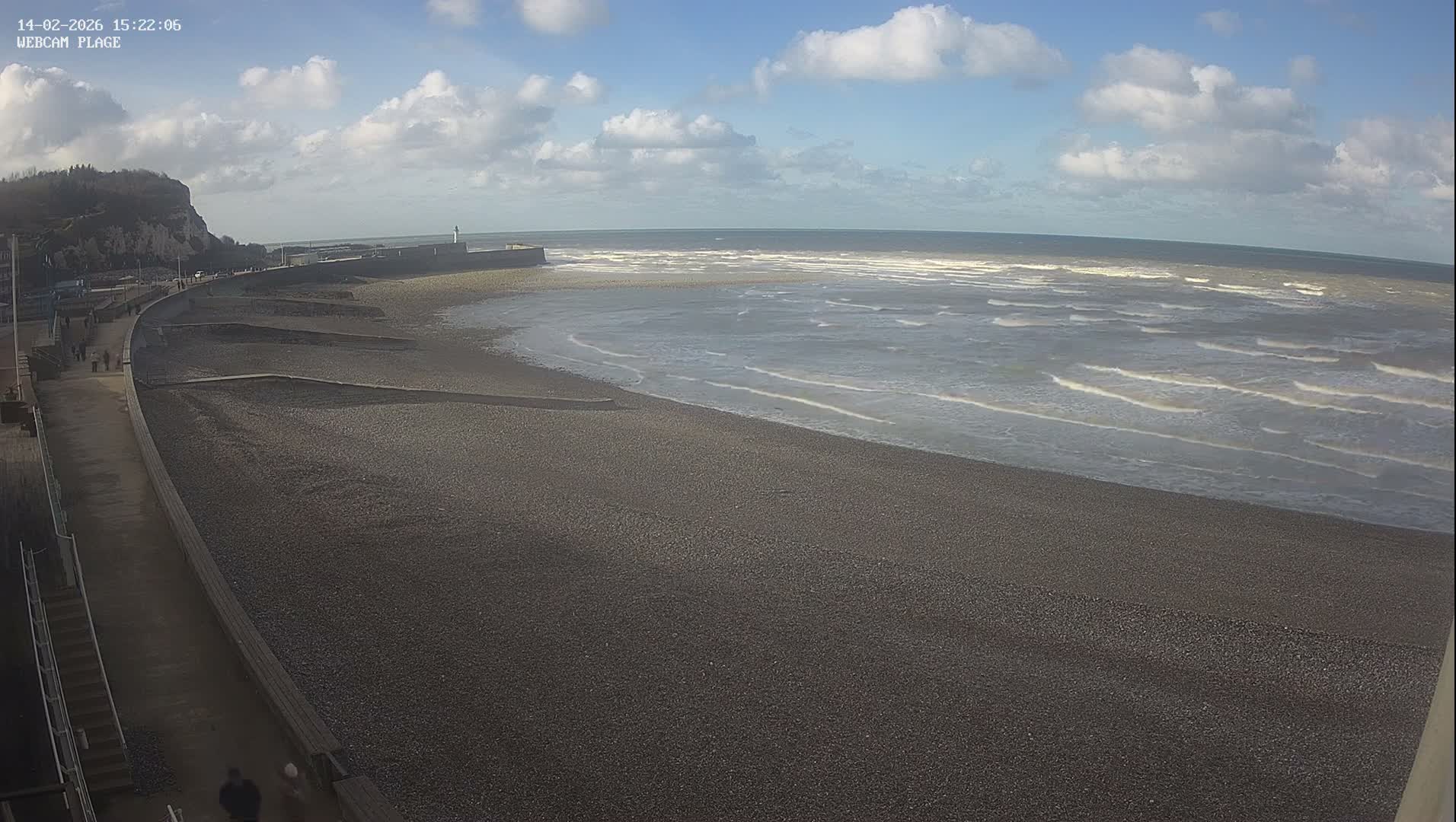 Plage de Saint-Valery-en-Caux  Beach Live Cam - Dieppe, Seine-Maritime, Normandie, France