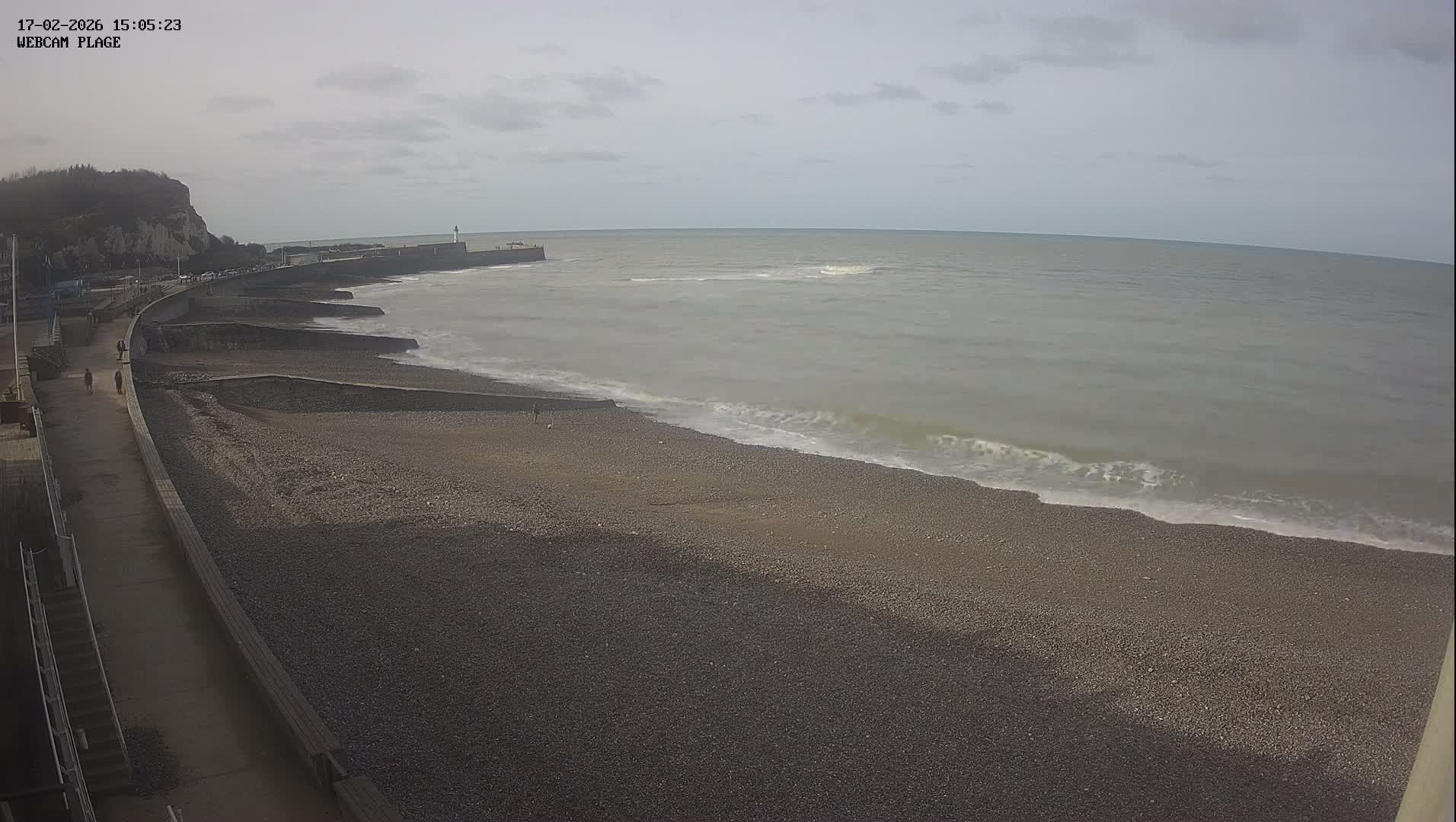 Plage de Saint-Valery-en-Caux  Beach Live Cam - Dieppe, Seine-Maritime, Normandie, France