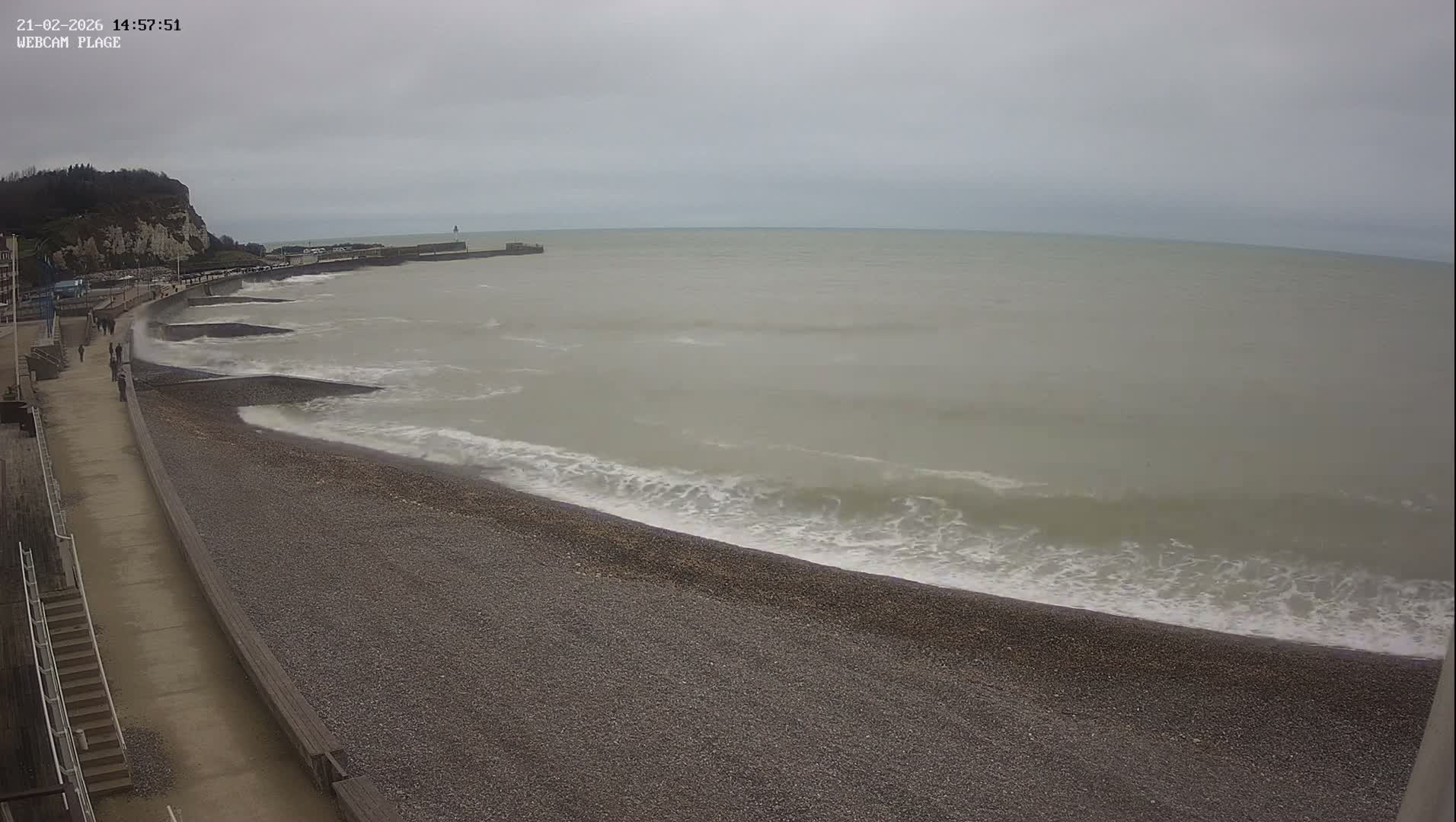 Plage de Saint-Valery-en-Caux  Beach Live Cam - Dieppe, Seine-Maritime, Normandie, France