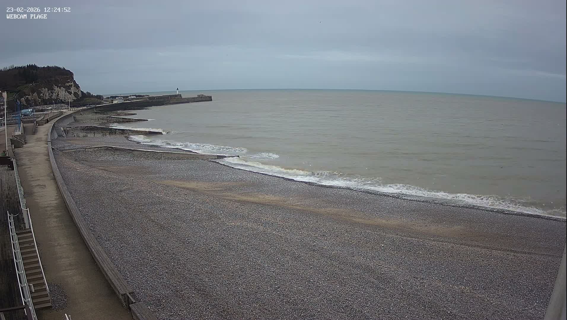 Plage de Saint-Valery-en-Caux  Beach Live Cam - Dieppe, Seine-Maritime, Normandie, France