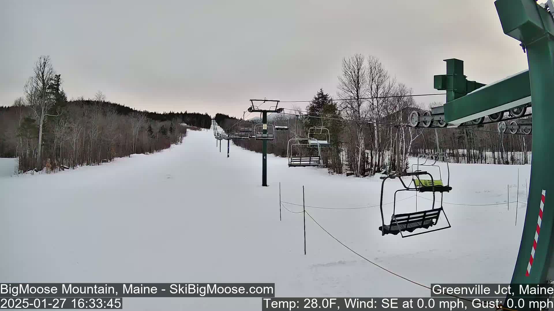 Big Moose Mountain Live Cam 2  Chairlift View - , Maine USA