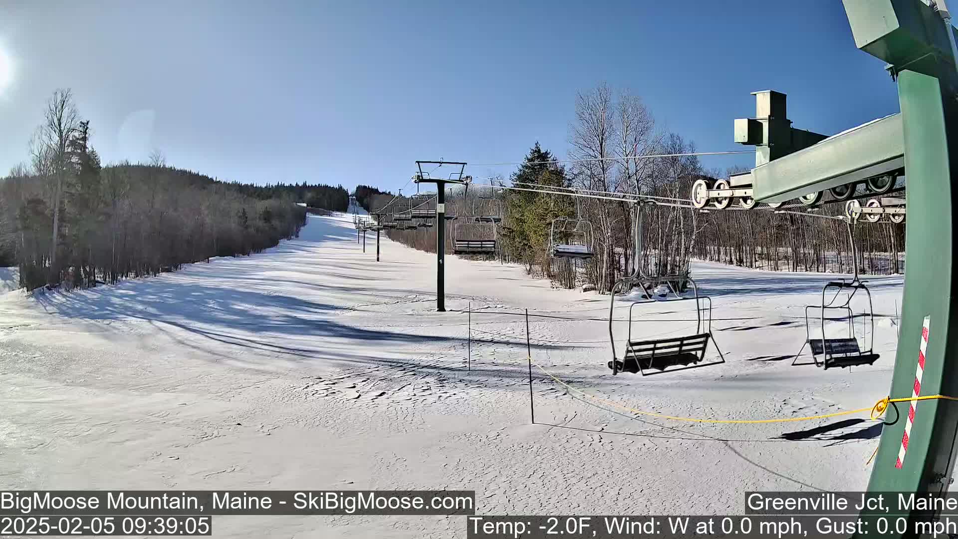Big Moose Mountain Live Cam 2  Chairlift View - , Maine USA