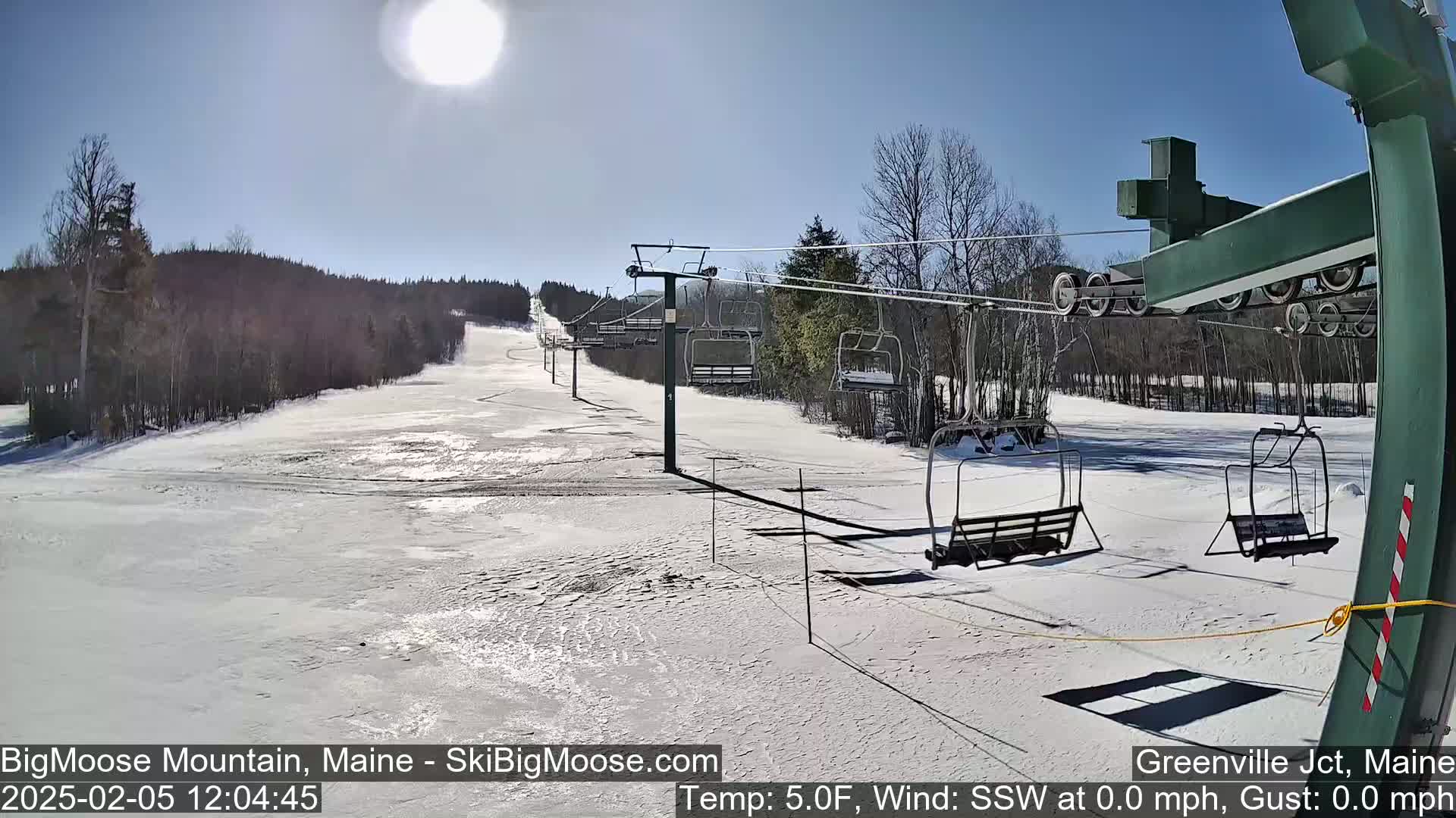 Big Moose Mountain Live Cam 2  Chairlift View - , Maine USA