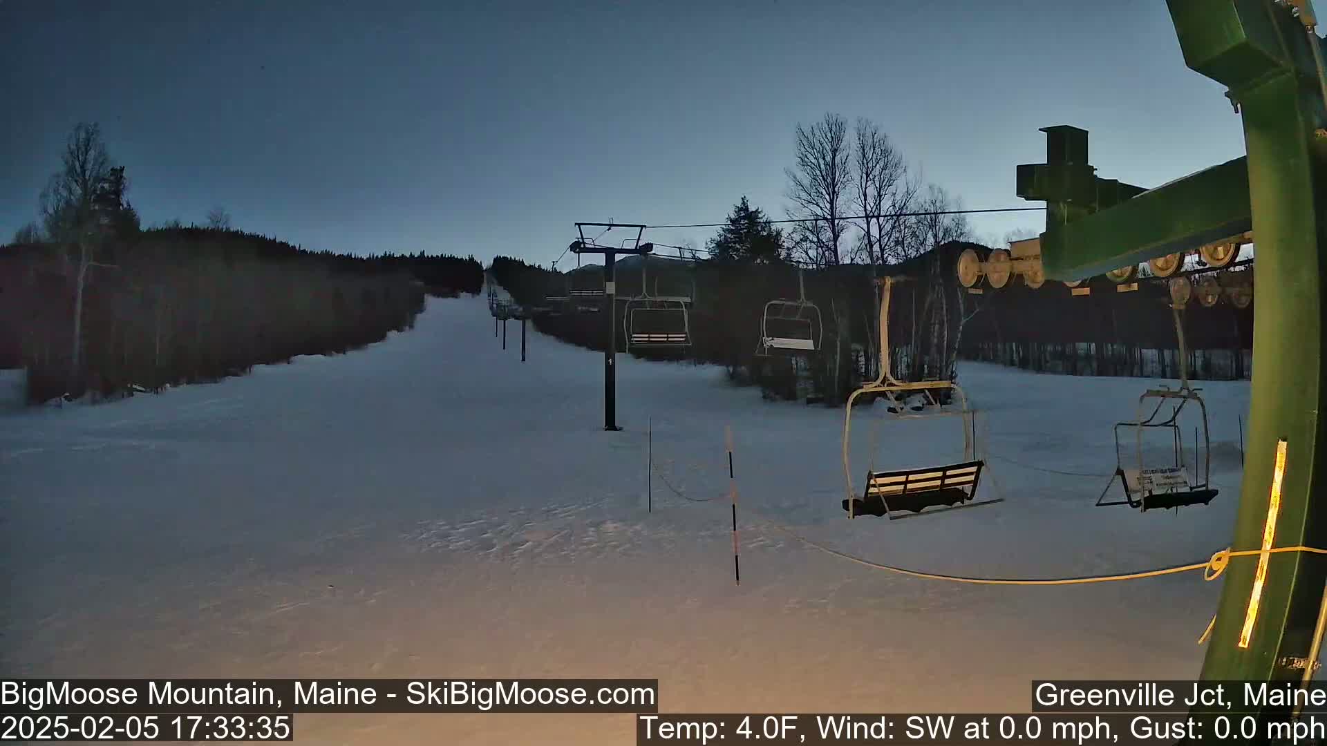 Big Moose Mountain Live Cam 2  Chairlift View - , Maine USA