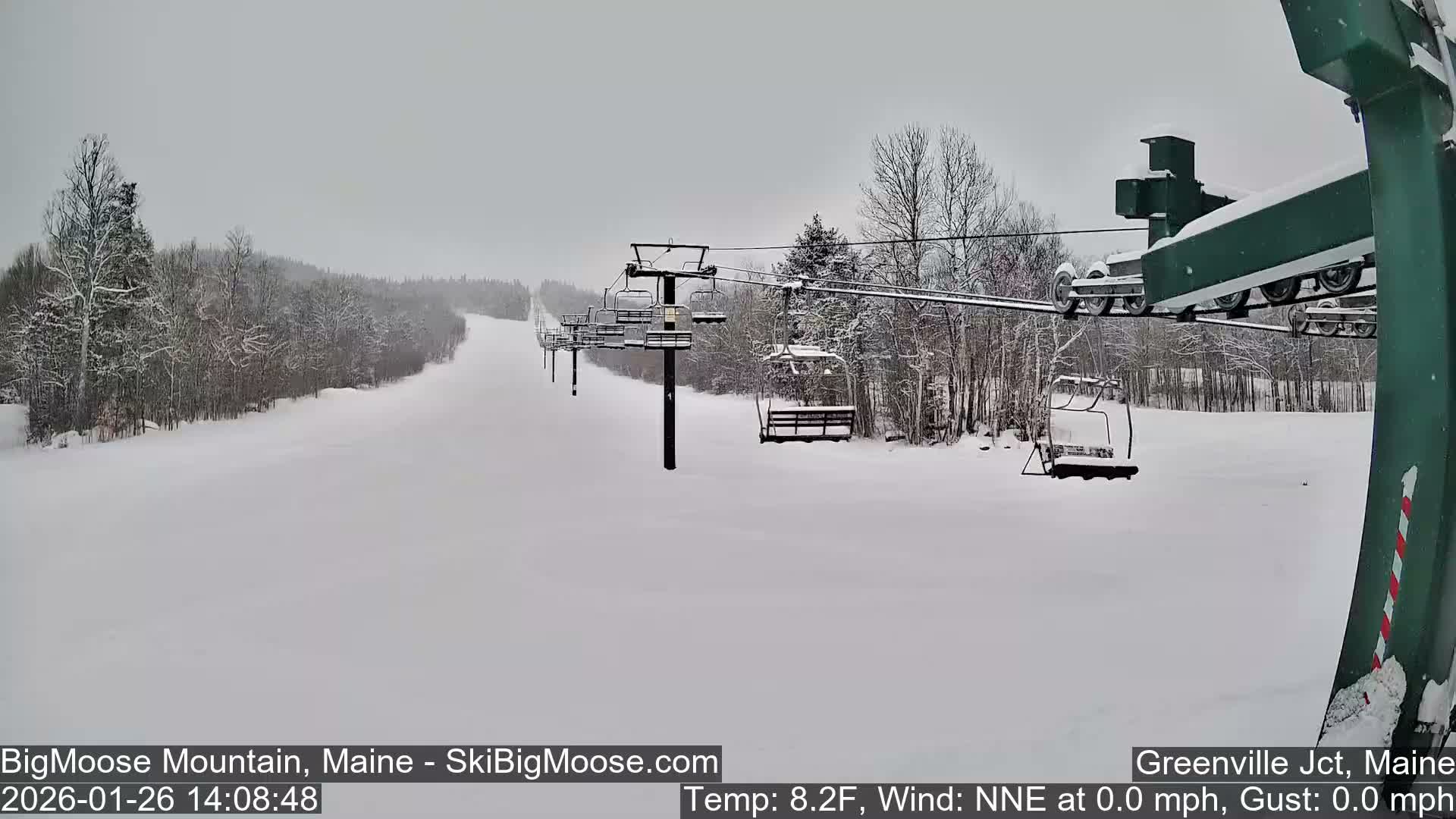 Big Moose Mountain Live Cam 2  Chairlift View - , Maine USA