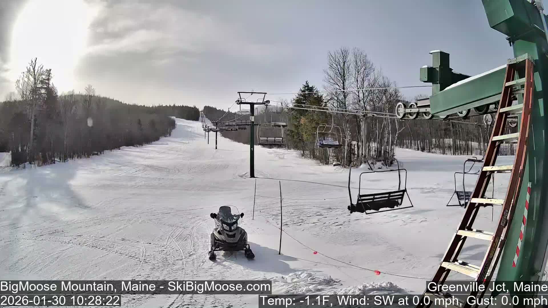 Big Moose Mountain Live Cam 2  Chairlift View - , Maine USA