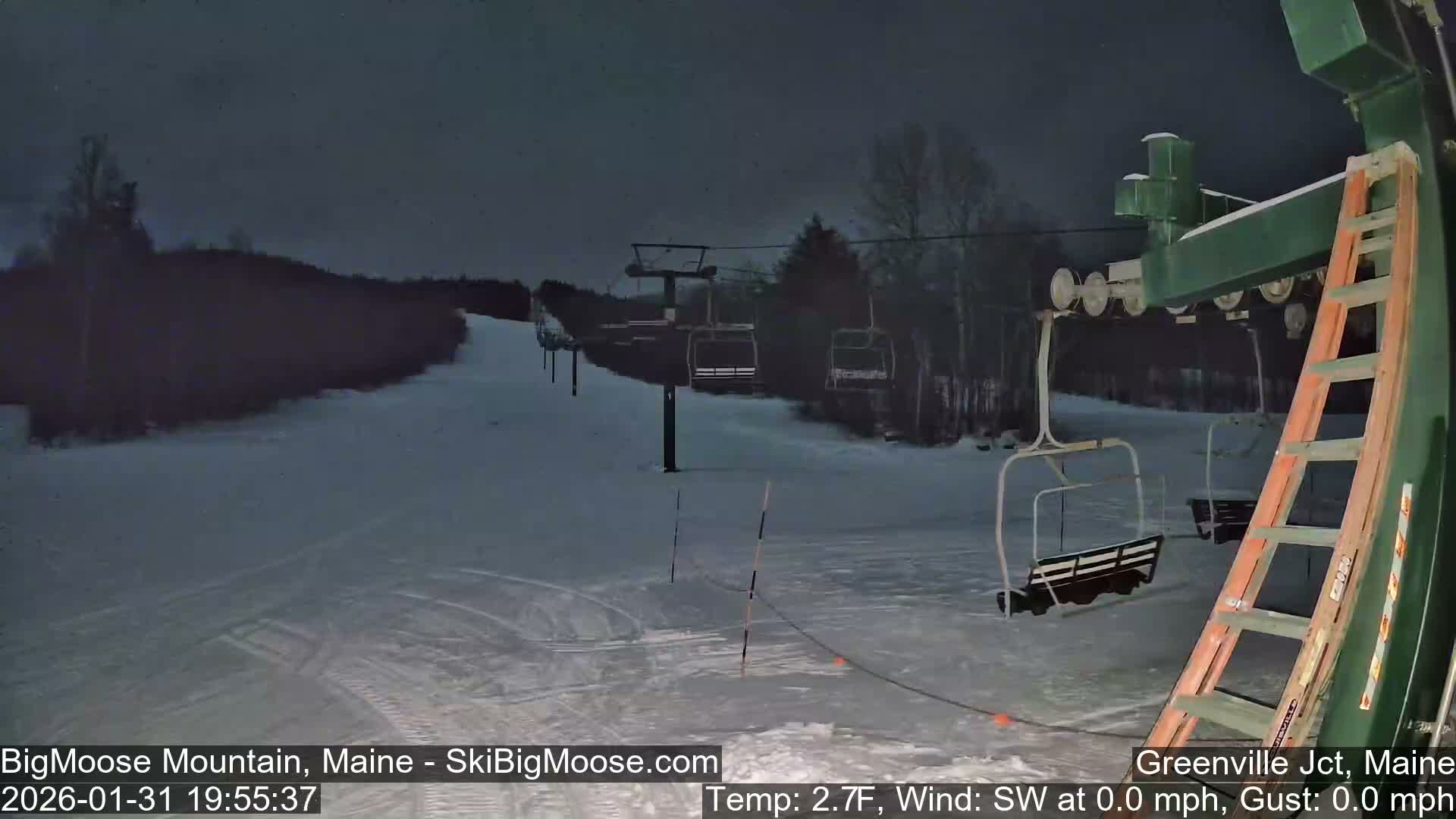 Big Moose Mountain Live Cam 2  Chairlift View - , Maine USA