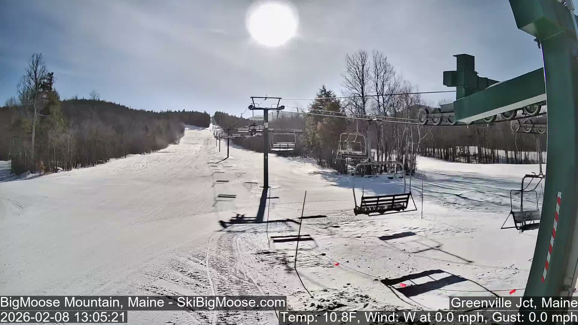 Big Moose Mountain Live Cam 2  Chairlift View - , Maine USA
