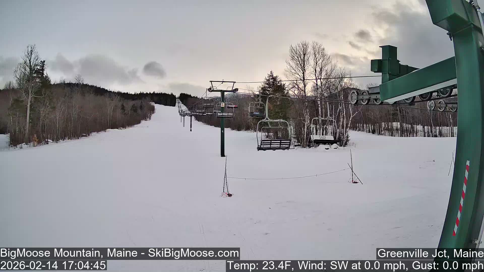 Big Moose Mountain Live Cam 2  Chairlift View - , Maine USA