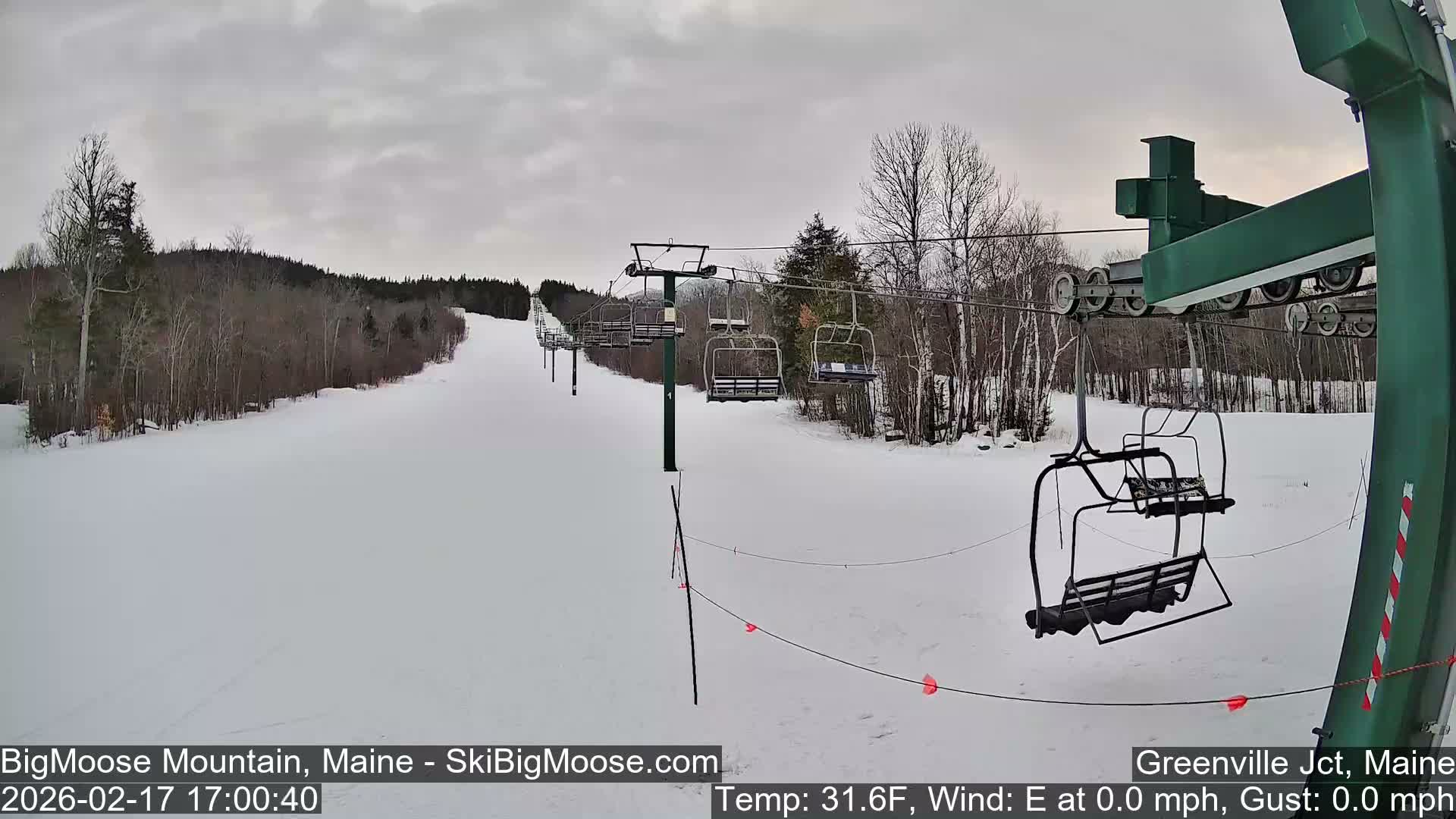 Big Moose Mountain Live Cam 2  Chairlift View - , Maine USA