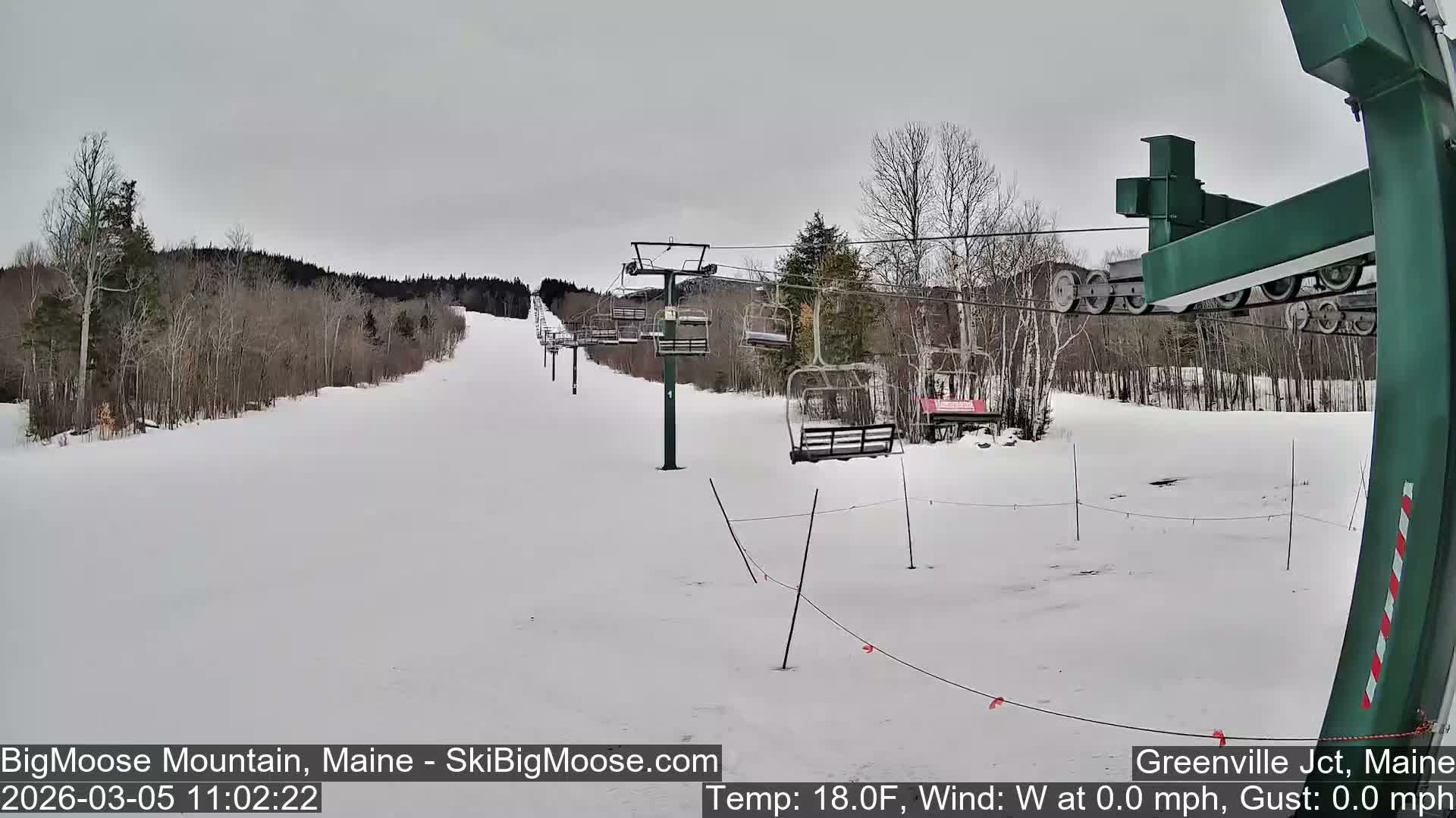 Big Moose Mountain Live Cam 2  Chairlift View - , Maine USA