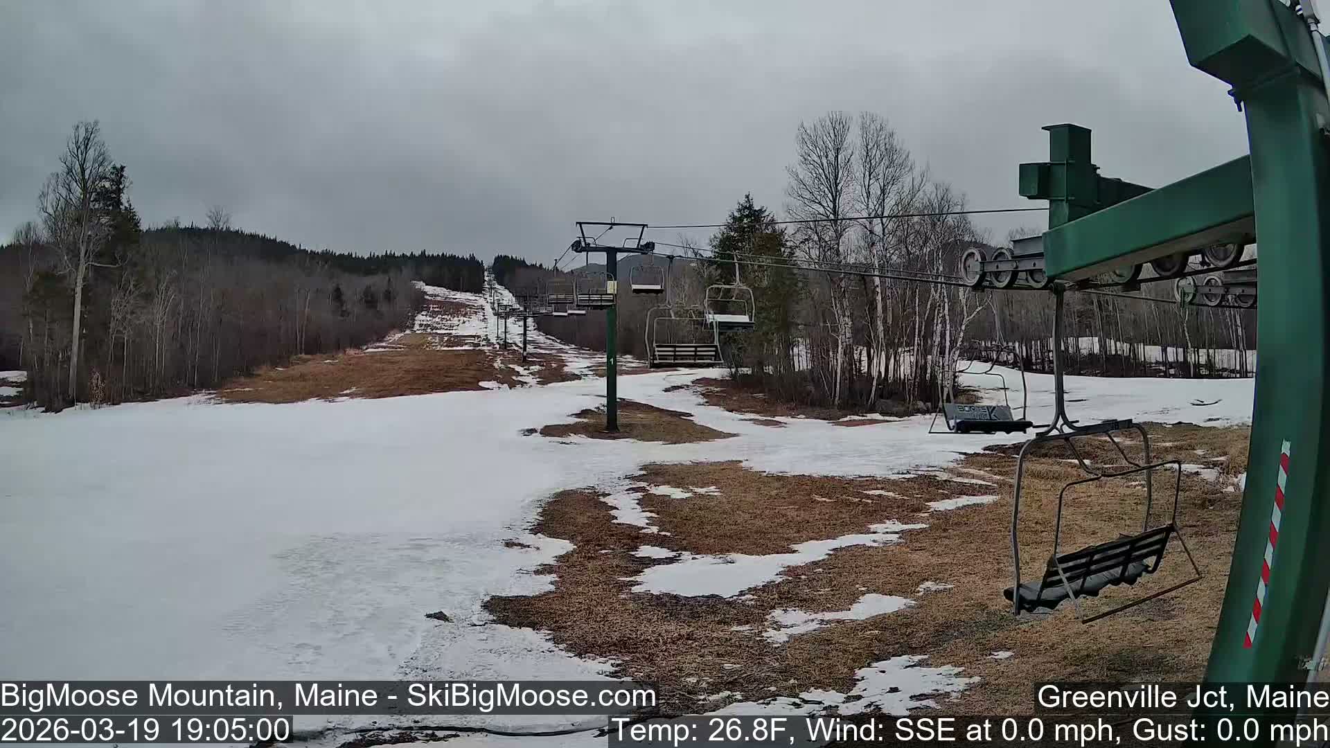 Big Moose Mountain Live Cam 2  Chairlift View - , Maine USA
