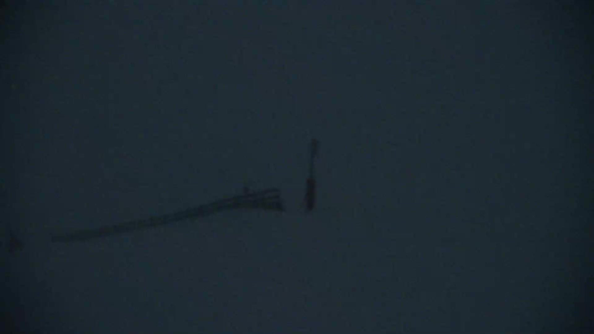 A blurry image shows two dark, thin, vertical objects against a dark, indistinct background.