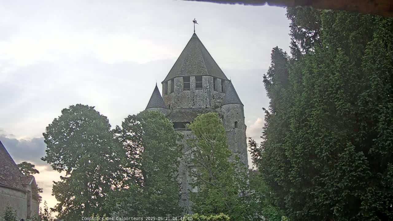 Provins Commune Tour Cesar Tower& Castle Live Cam - Provins, Seine-et-Marne, Ile-de-France, France