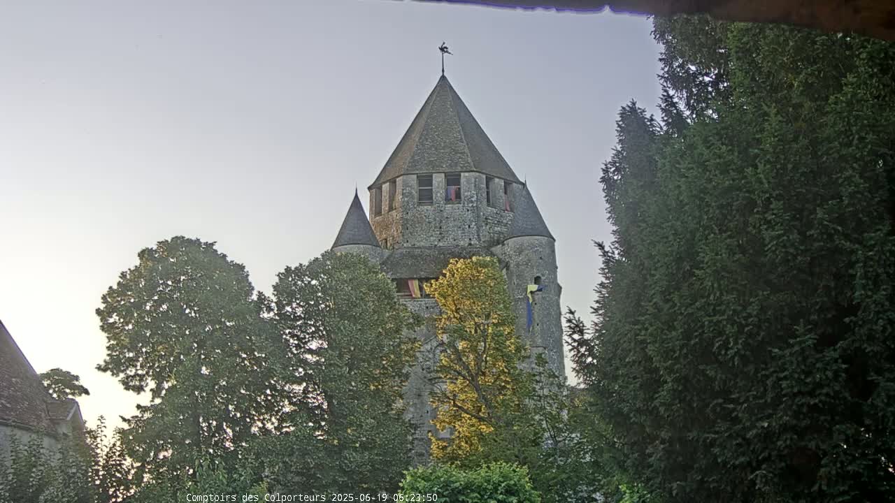 Provins Commune Tour Cesar Tower& Castle Live Cam - Provins, Seine-et-Marne, Ile-de-France, France