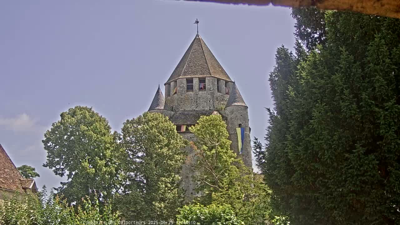 Provins Commune Tour Cesar Tower& Castle Live Cam - Provins, Seine-et-Marne, Ile-de-France, France