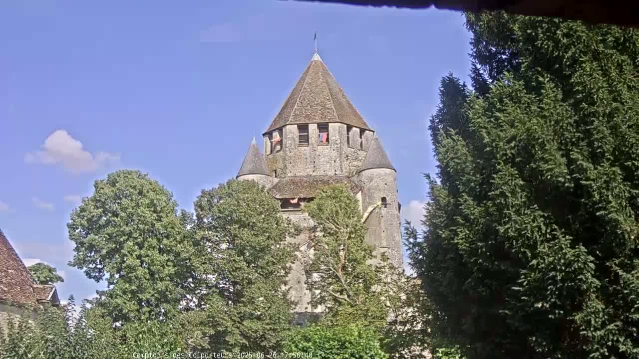 Provins Commune Tour Cesar Tower& Castle Live Cam - Provins, Seine-et-Marne, Ile-de-France, France