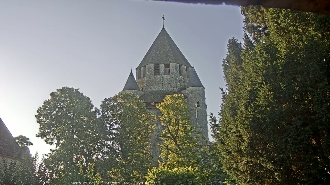 Provins Commune Tour Cesar Tower& Castle Live Cam - Provins, Seine-et-Marne, Ile-de-France, France