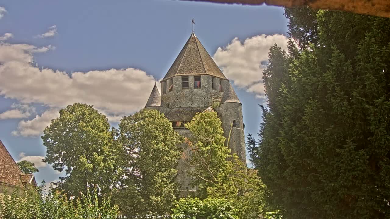 Provins Commune Tour Cesar Tower& Castle Live Cam - Provins, Seine-et-Marne, Ile-de-France, France