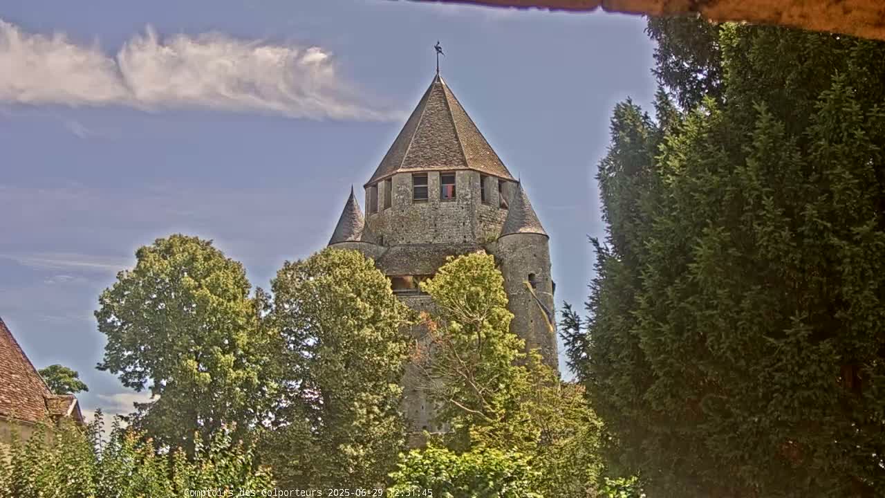 Provins Commune Tour Cesar Tower& Castle Live Cam - Provins, Seine-et-Marne, Ile-de-France, France