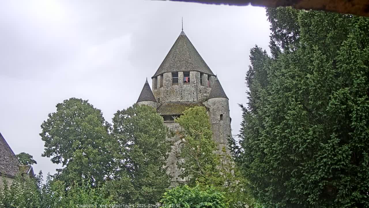 Provins Commune Tour Cesar Tower& Castle Live Cam - Provins, Seine-et-Marne, Ile-de-France, France